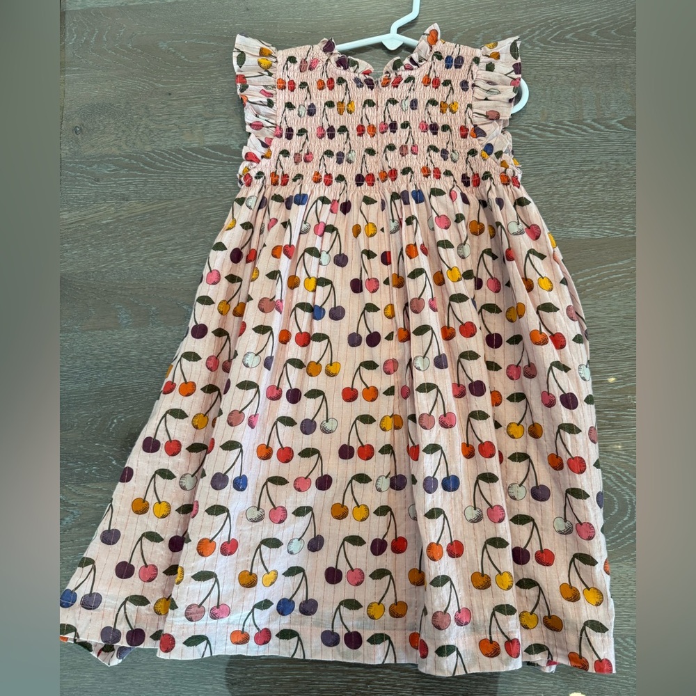 Pink Chicken Multicolor Cherry Print Dress